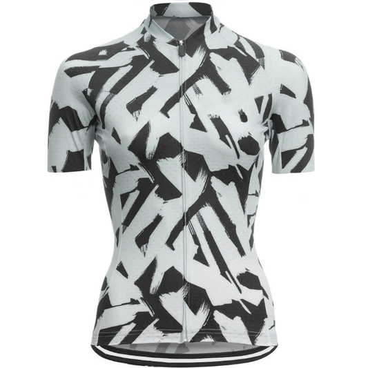 Zebra Grey Cycling Jersey front view