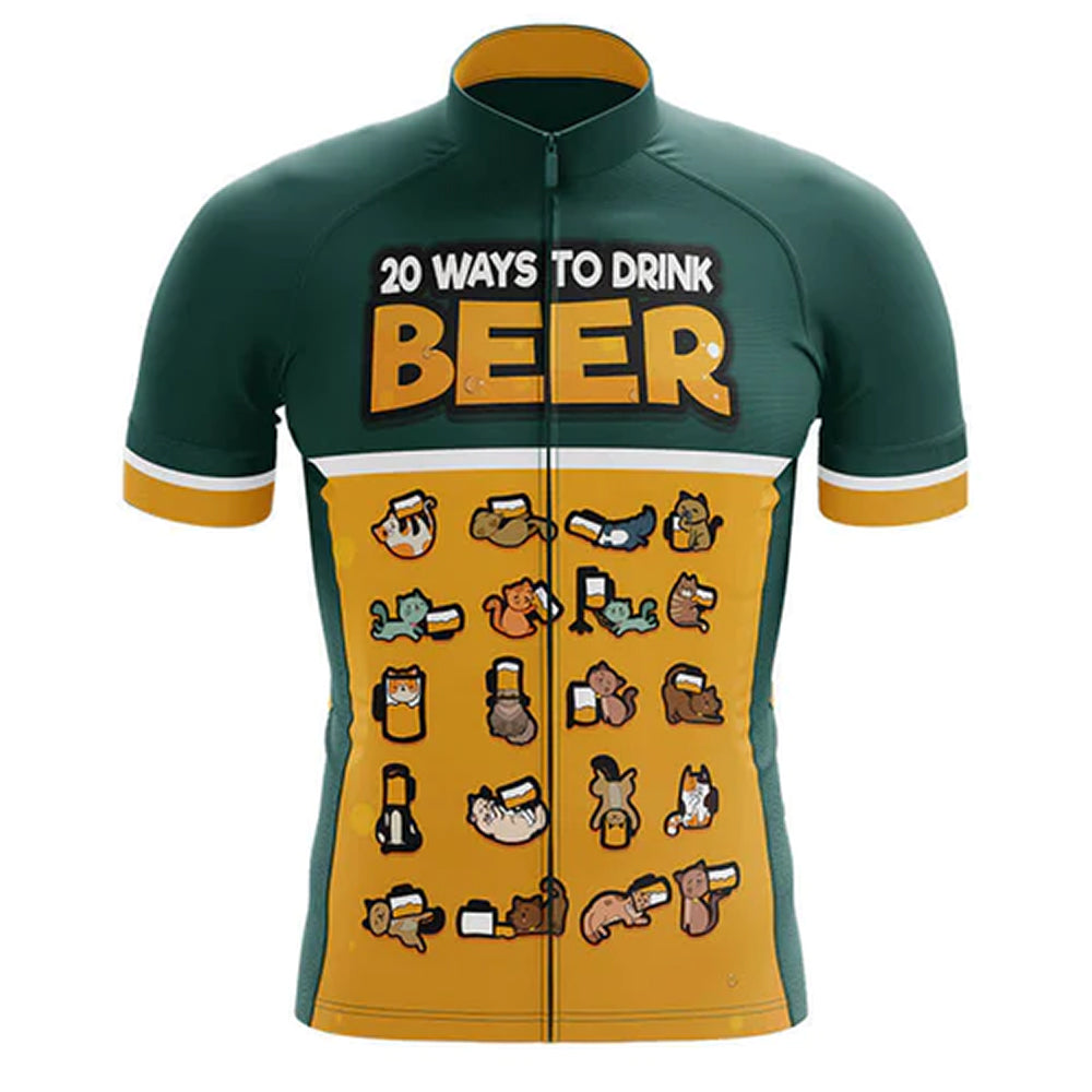 20 Ways To Drink Beer Cycling Jersey Front