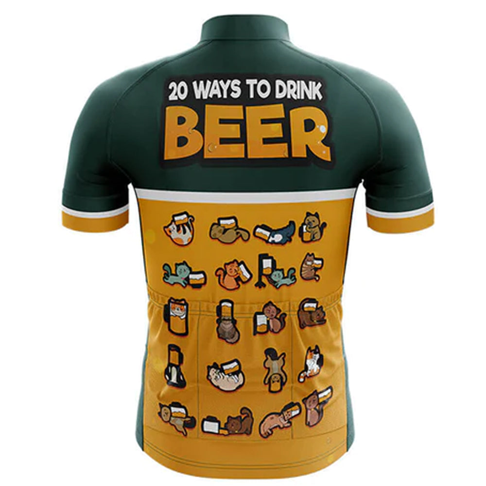 20 Ways To Drink Beer Cycling Jersey Rear