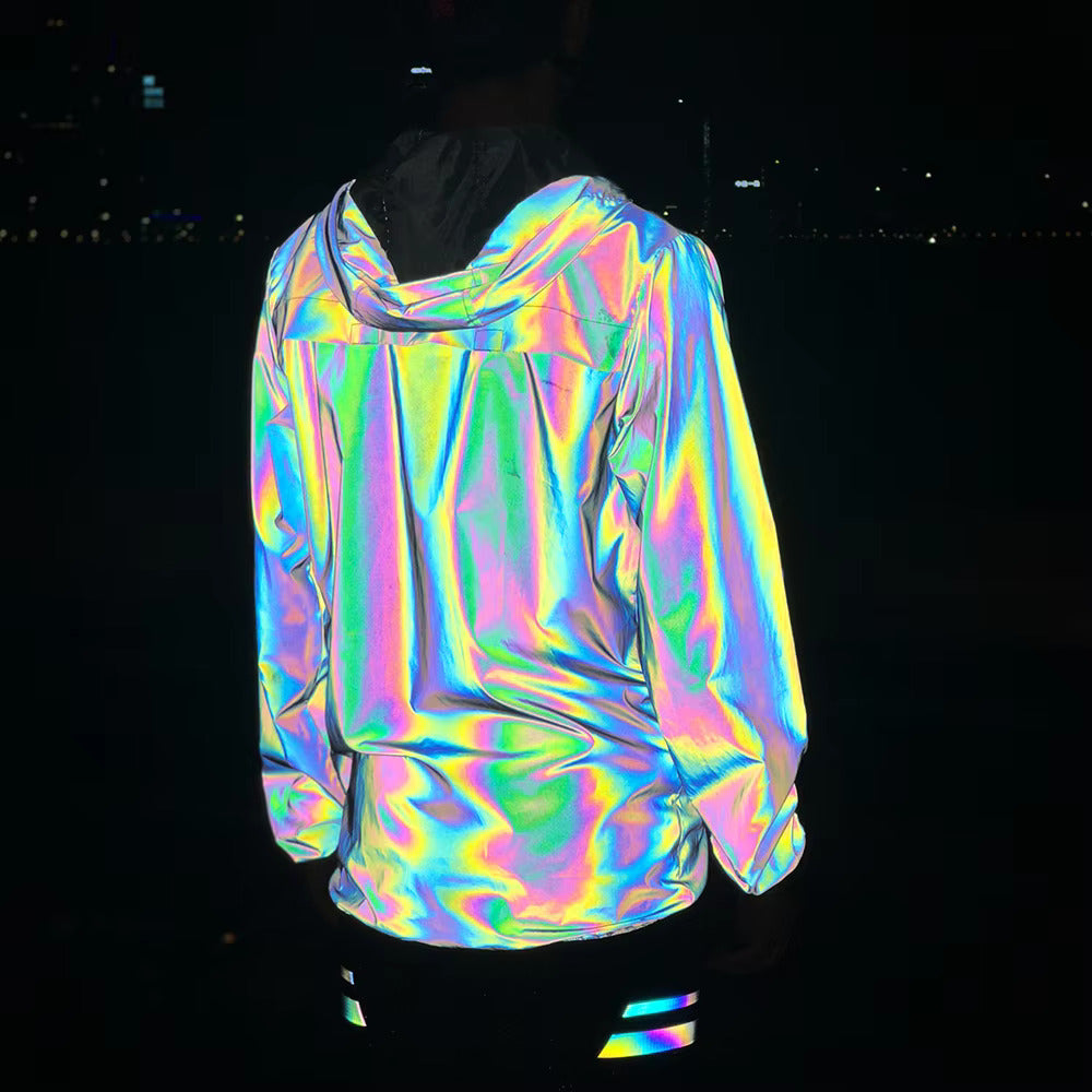 High Visibility Reflective Cycling Jacket - Iridescent rear