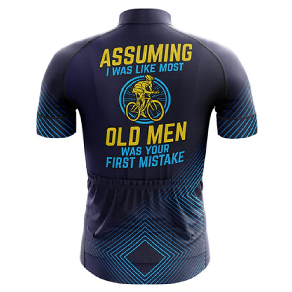 Assuming Was A Mistake Cycling Jersey Rear