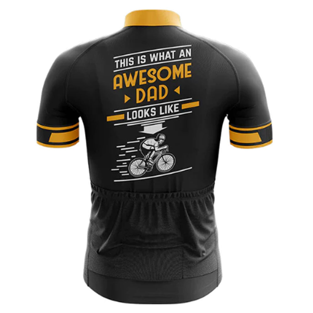 Awesome Dad Looks Like Cycling Jersey Rear