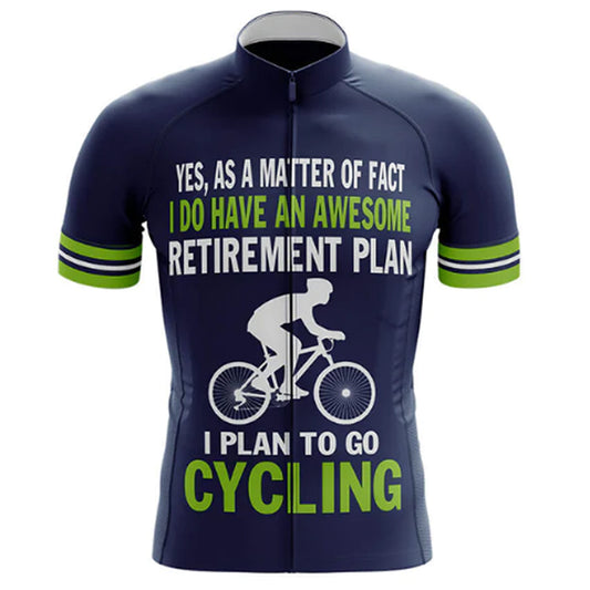 Awesome Retirement Plan Cycling Jersey Front