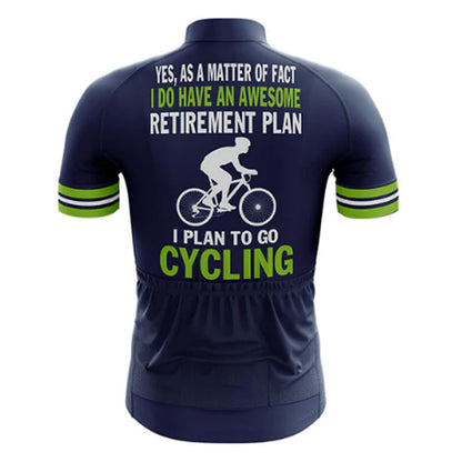 Awesome Retirement Plan Cycling Jersey Rear