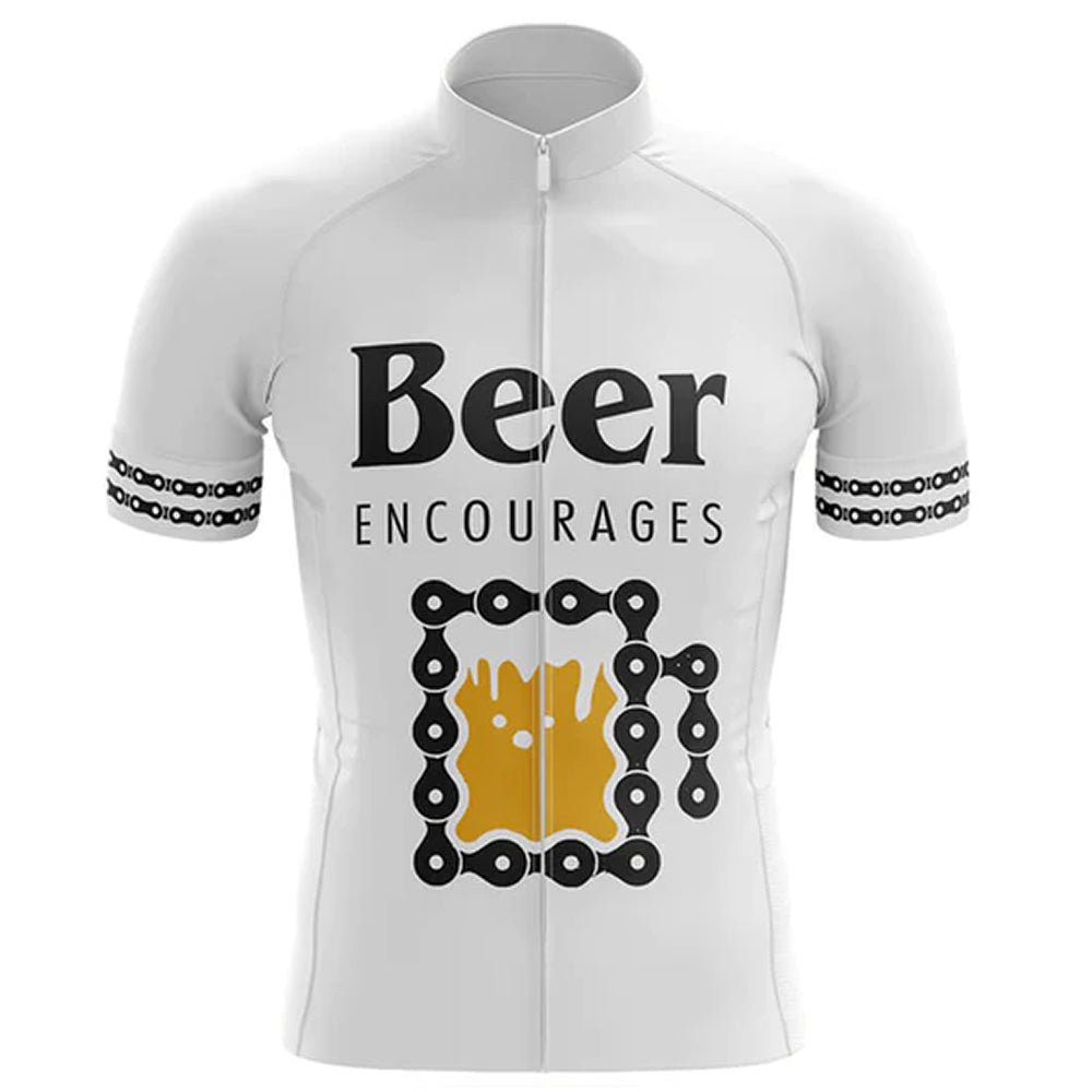 Beer Encourages Cycling Jersey Front