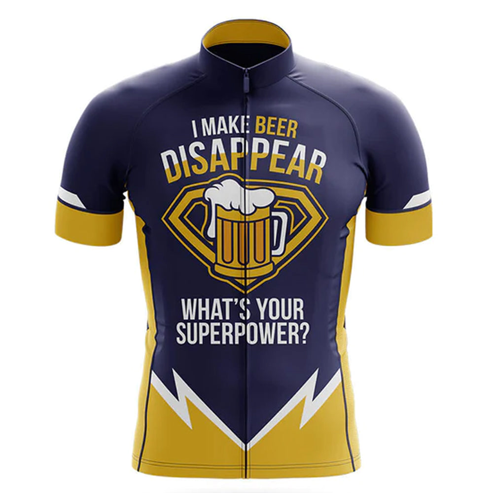 Beer Disappear Superpower Cycling Jersey Front