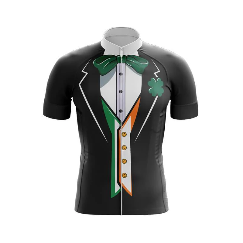 Black Dinner Suit Cycling Jersey Front