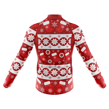 Christmas Jumper Long Cycling Jersey rear view