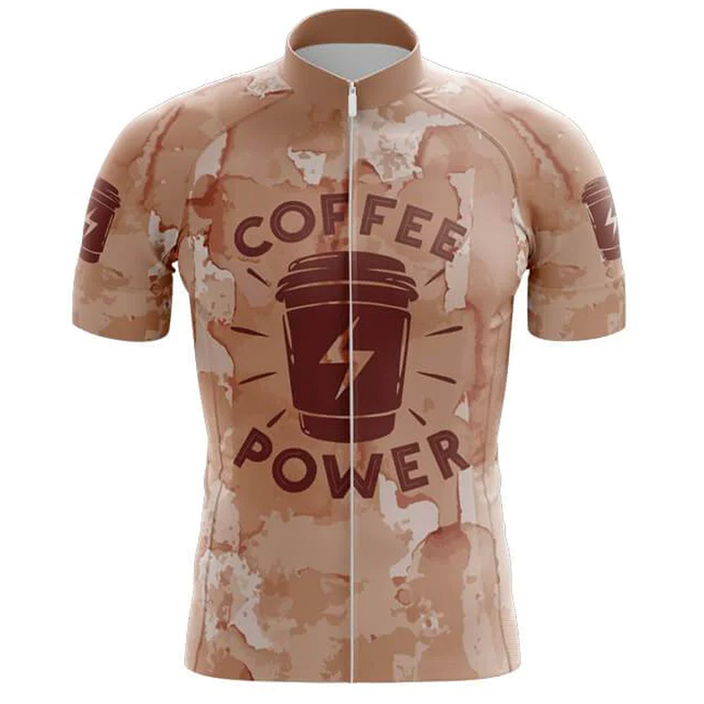 Coffee Power Cycling Jersey Front