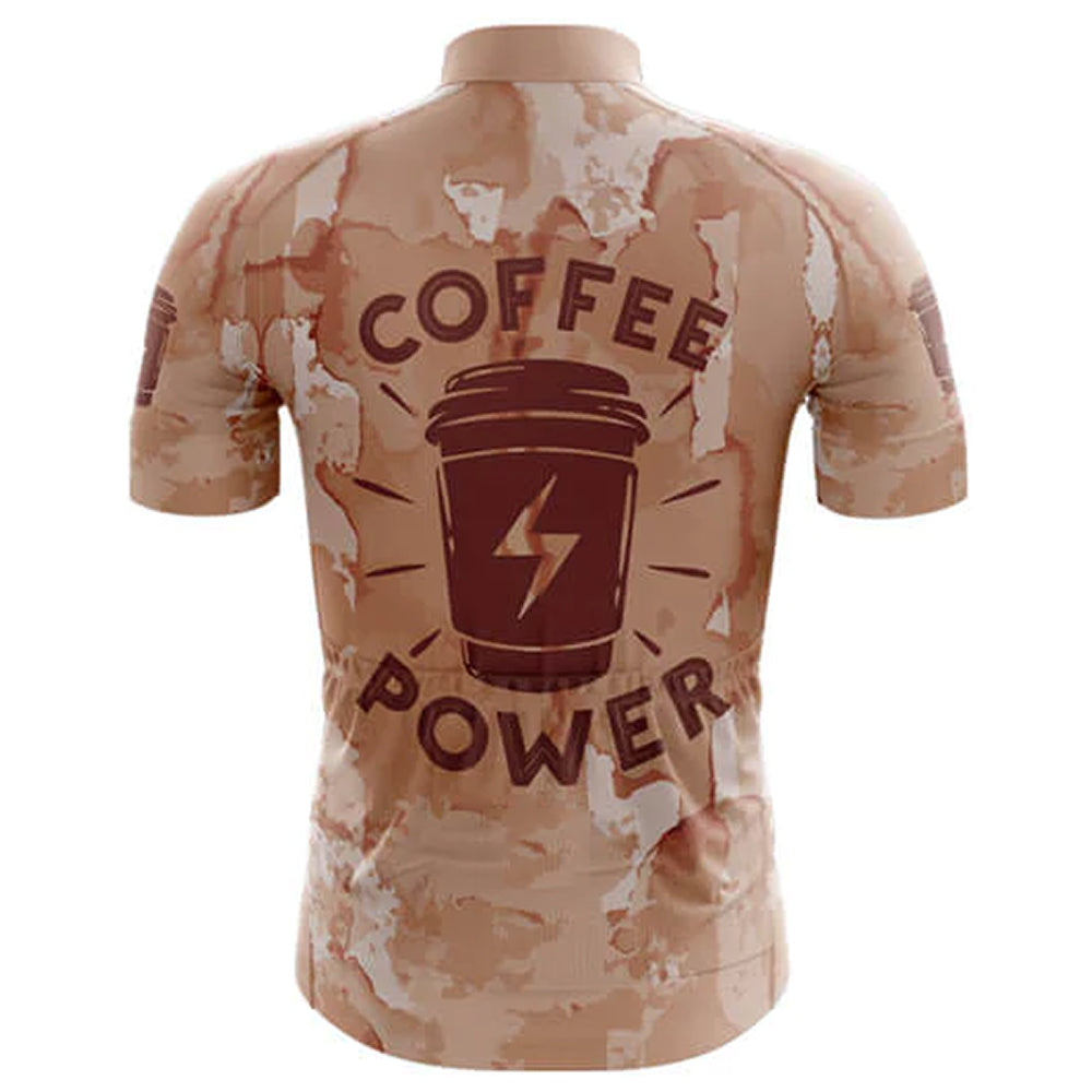 Coffee Power Cycling Jersey Rear