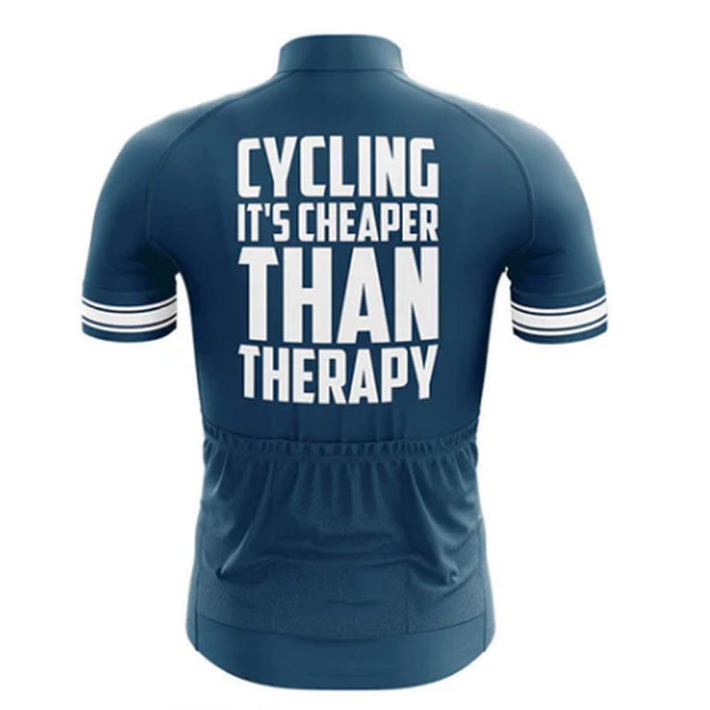 Cycling Cheaper Than Therapy Cycling Jersey Rear