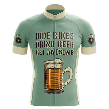 Drink Beer. Get Awesome Cycling Jersey Front