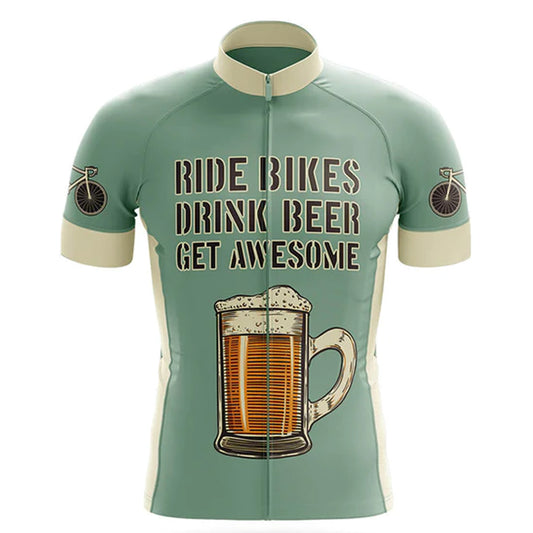 Drink Beer. Get Awesome Cycling Jersey Front