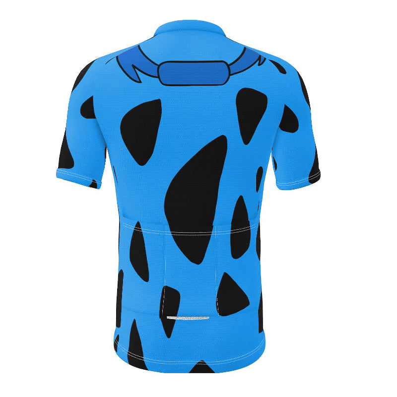 Fred Blue Cycling Jersey Front Rear