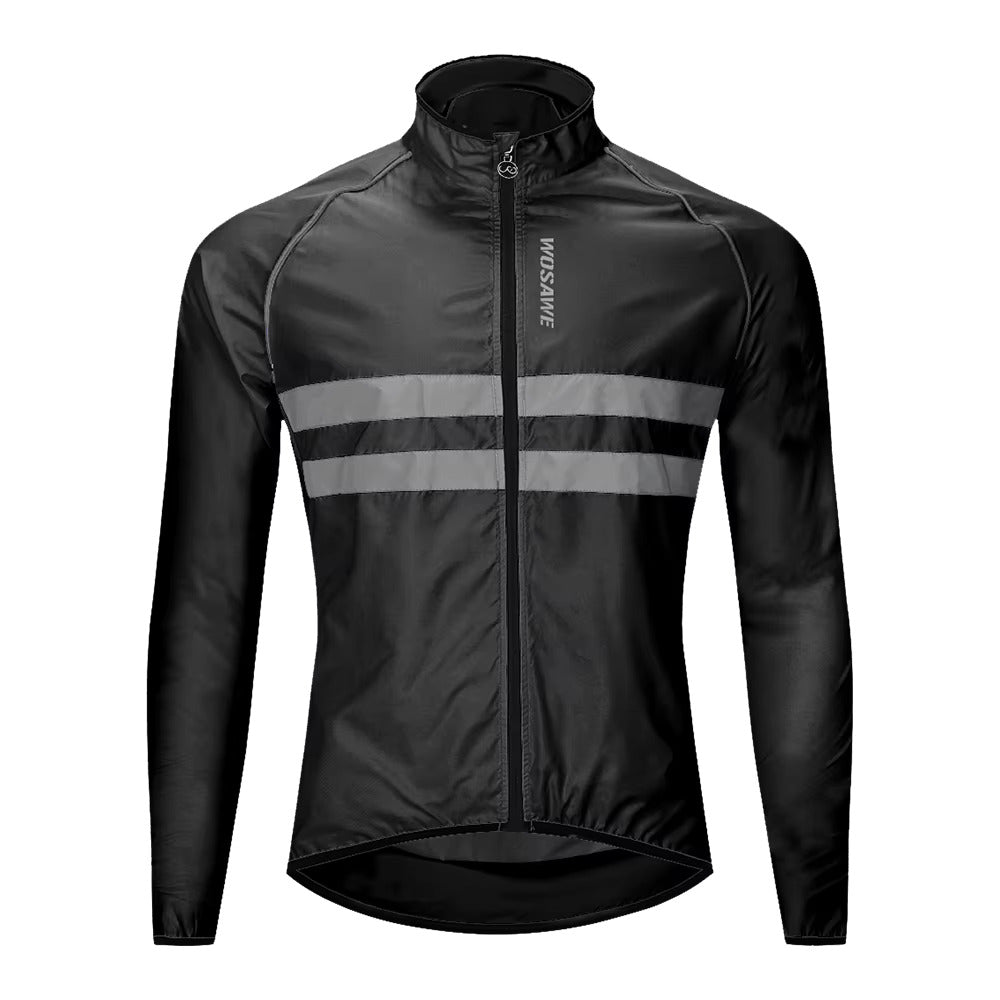 High Visibility Reflective Cycling Jacket - Black