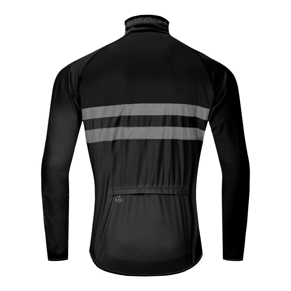 High Visibility Reflective Cycling Jacket - Black rear