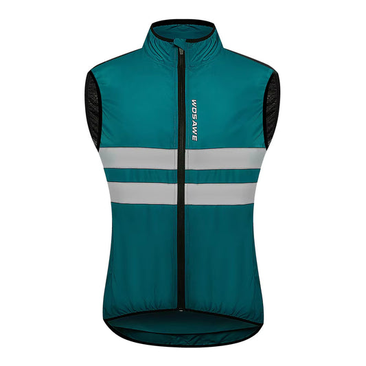 High Visibility Reflective Sleeveless Cycling Jacket - Teal