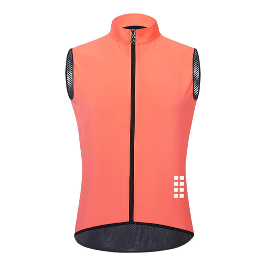 High Visibility Reflective Sleeveless Jacket - Peach Front
