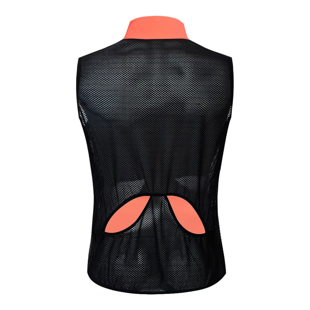 High Visibility Reflective Sleeveless Jacket - Peach Rear
