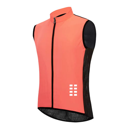 High Visibility Reflective Sleeveless Jacket - Peach Side