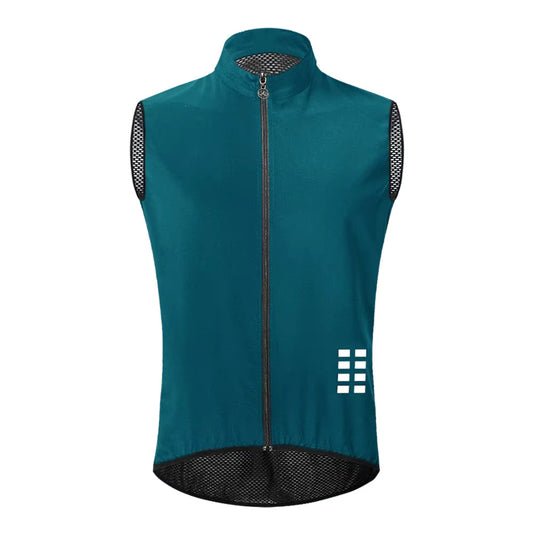 High Visibility Reflective Sleeveless Jacket - Teal Front