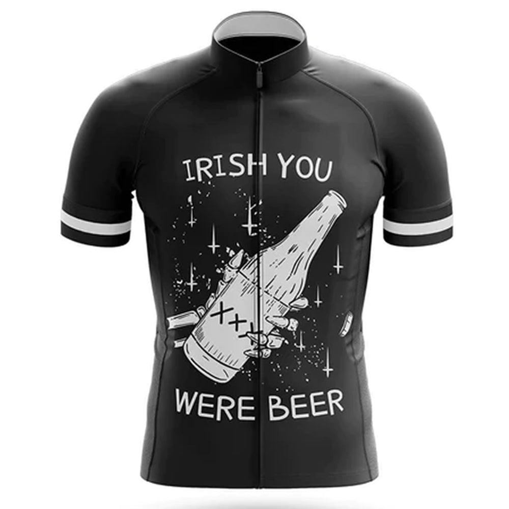 Irish You Were Beer Cycling Jersey Front