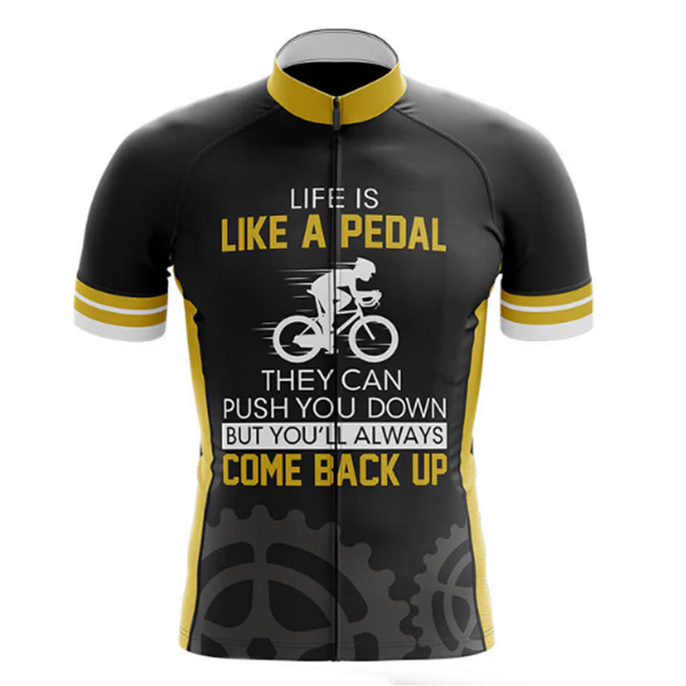 Life Is Like A Pedal Cycling Jersey Front