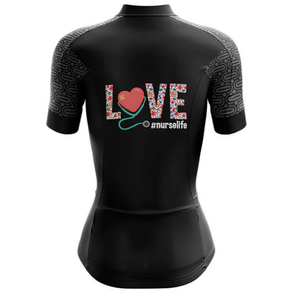Love Nurse Life Cycling Jersey Rear