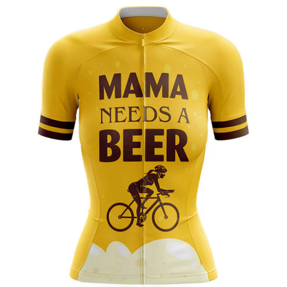 Mama Needs A Beer Cycling Jersey Front