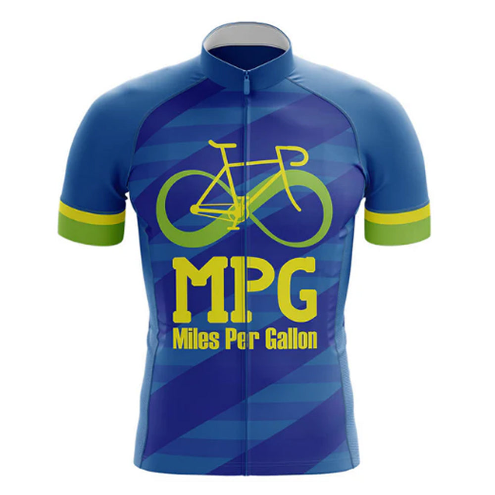 Miles Per Gallon Cycling Jersey Front