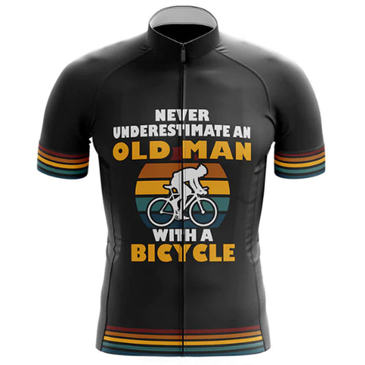 Old Man Bicycle Cycling Jersey Front