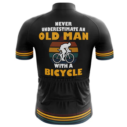 Old Man Bicycle Cycling Jersey Rear
