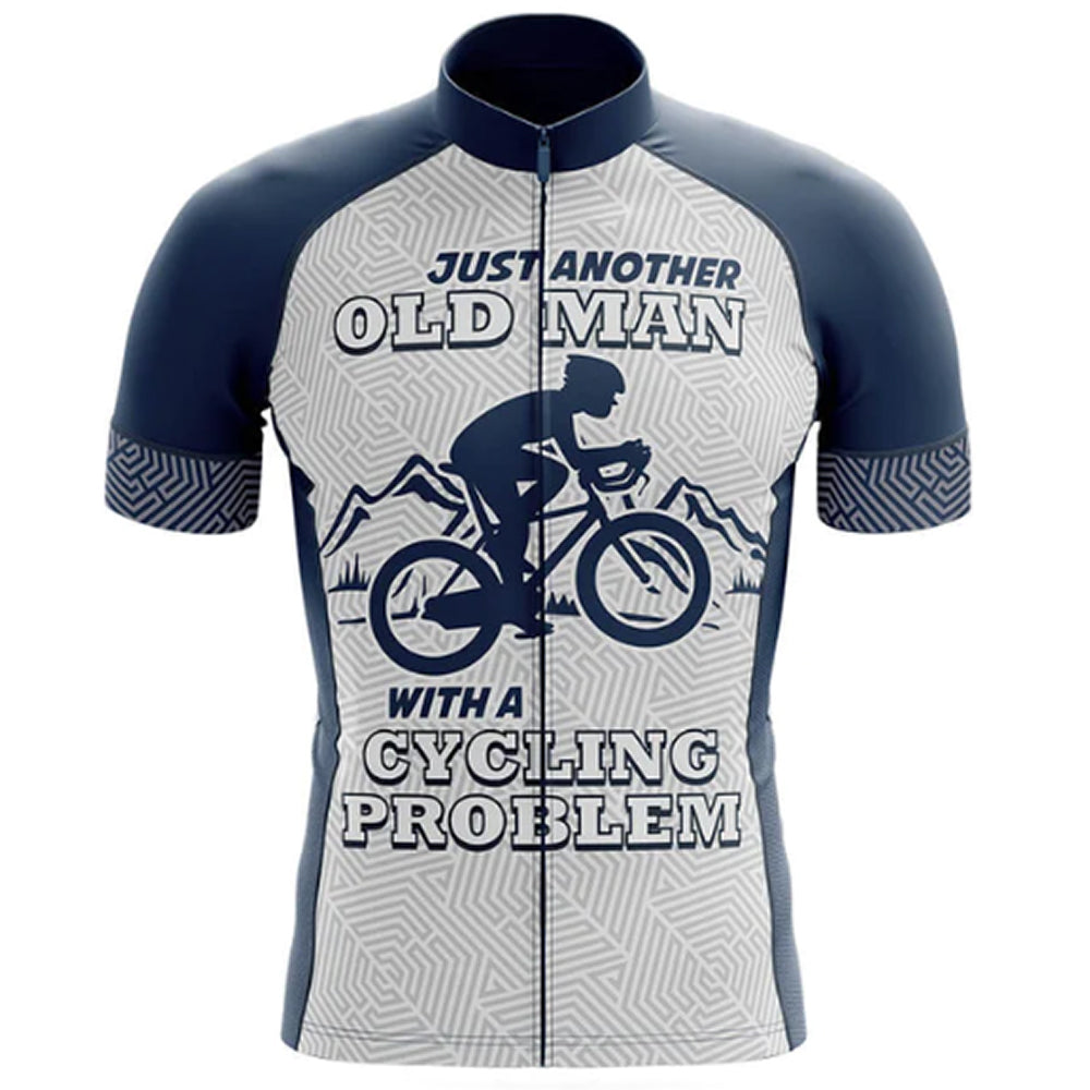 Old Man Cycling Problem Cycling Jersey Front