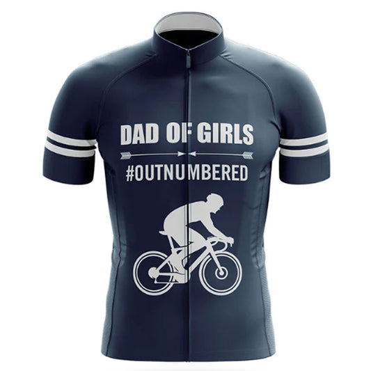 Outnumbered Dad Cycling Jersey Front