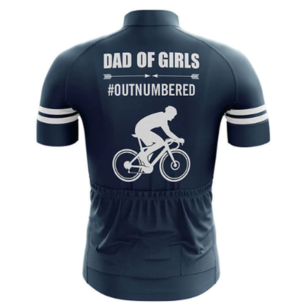 Outnumbered Dad Cycling Jersey Rear