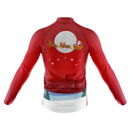 Party Claus Long Cycling Jersey rear view
