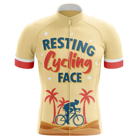 Resting Cycling Face Cycling Jersey Front