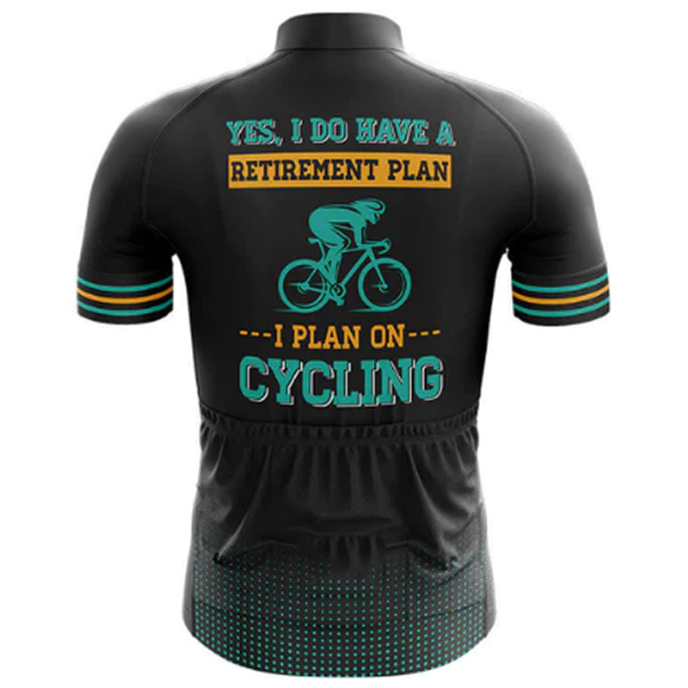 Retired And Riding Cycling Jersey Rear