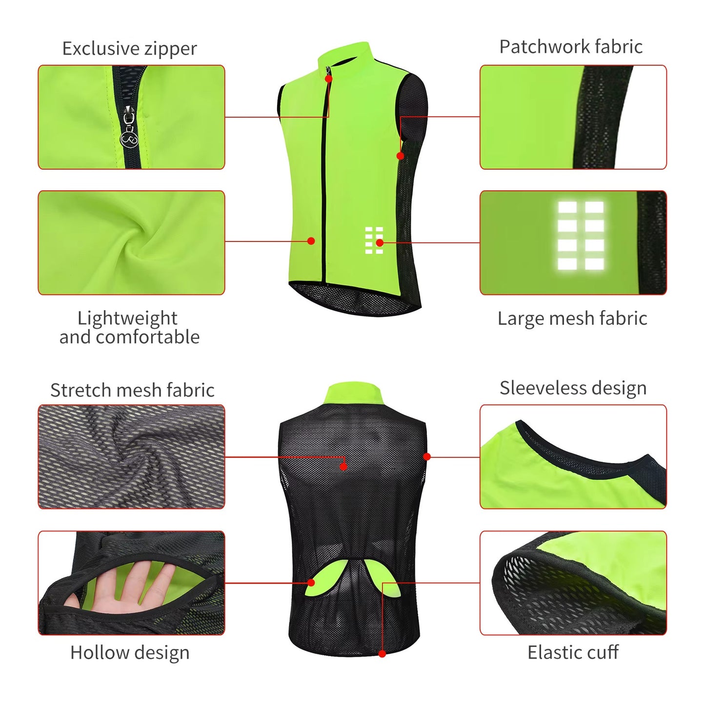 High Visibility Reflective Sleeveless Jacket Specifications