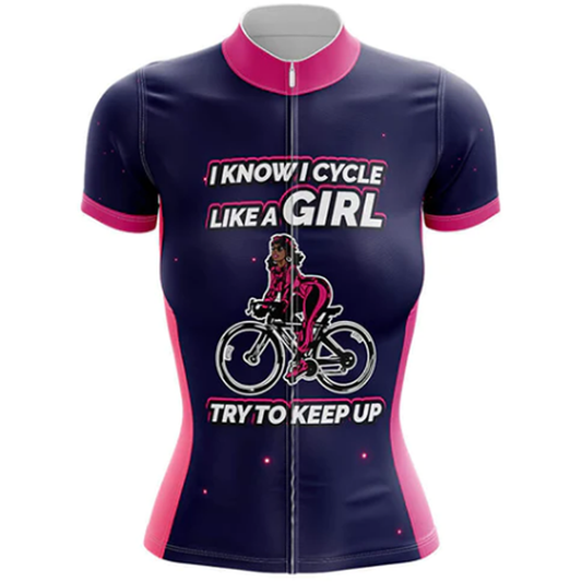 Try To Keep Up Cycling Jersey Front