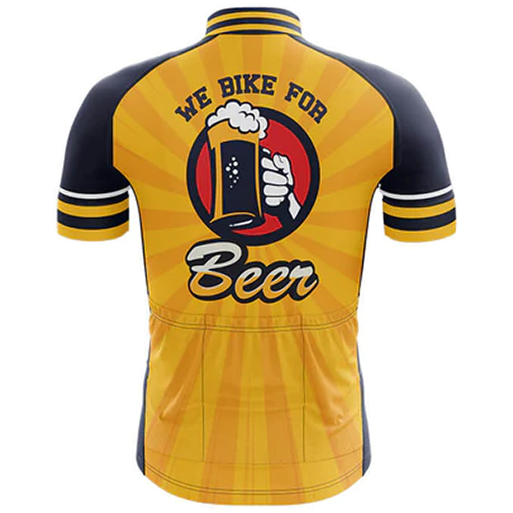 We Bike For Beer Cycling Jersey Rear