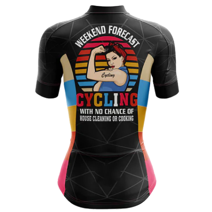 Weekend Forecast Cycling Jersey Rear