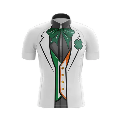 White Dinner Suit Cycling Jersey Front