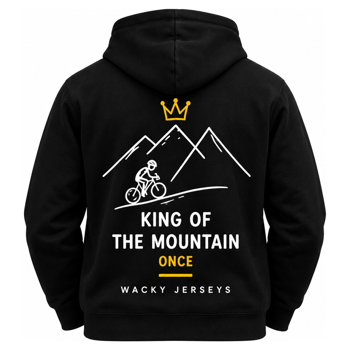 king of the mountain rear hoodie enlarged to fill 95 percent of square frame