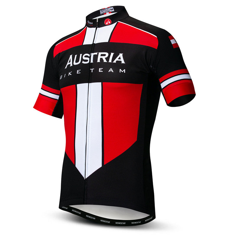 Side view Austria bike team cycling jersey