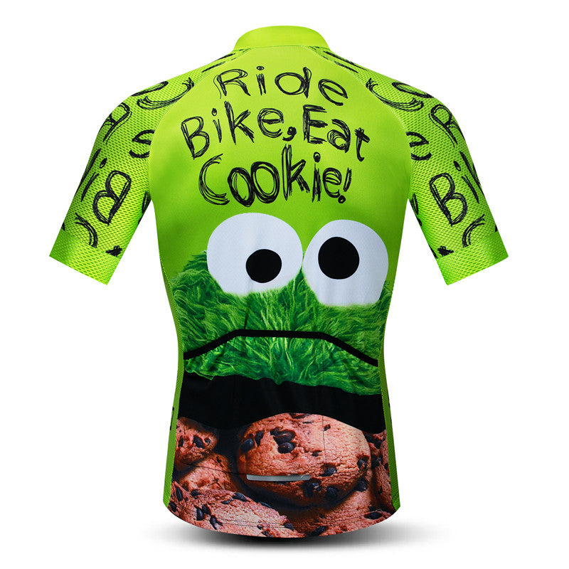Rear view The Cookie Monster Green Cycling Jersey