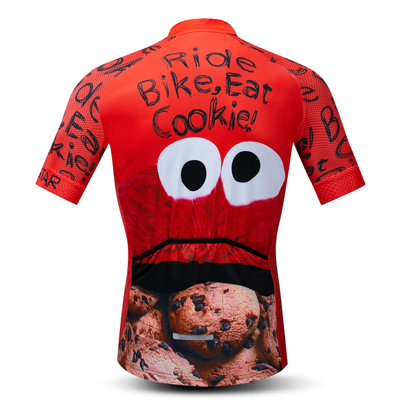 Rear view The Cookie Monster Red Cycling Jersey