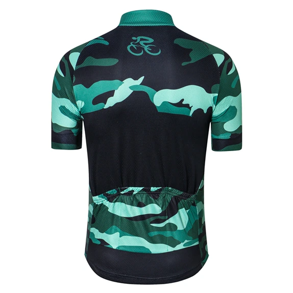 Army Camo Cycling Jersey Front View