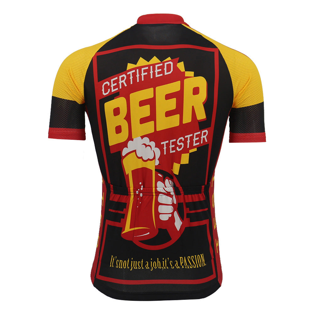 Certified Beer Tester Cycling Jersey Rear View