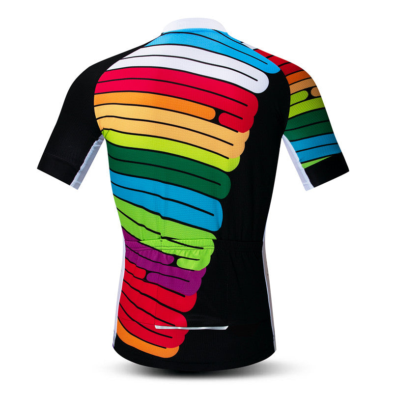 Rear view Rainbow Cycling Jersey